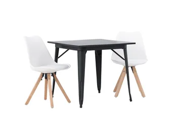 Tempe Matbord 80 cm med 2 Zeno Matstol - Möbler - Matplats - Matgrupp & matbord med stolar