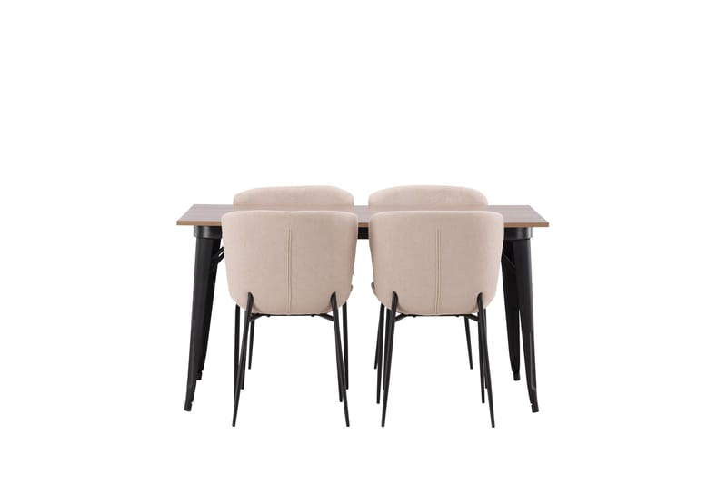 Tempe Matgrupp 140 cm Rektangulär med 4 Modesto stolar - Beige - Möbler - Matplats - Matgrupp & matbord med stolar