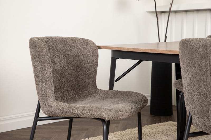 Tempe Matgrupp 140 cm Rektangulär med 4 Modesto stolar - Mörkgrå - Möbler - Matplats - Matgrupp & matbord med stolar