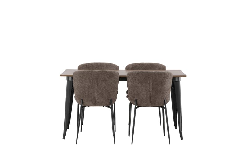 Tempe Matgrupp 140 cm Rektangulär med 4 Modesto stolar - Mörkgrå - Möbler - Matplats - Matgrupp & matbord med stolar