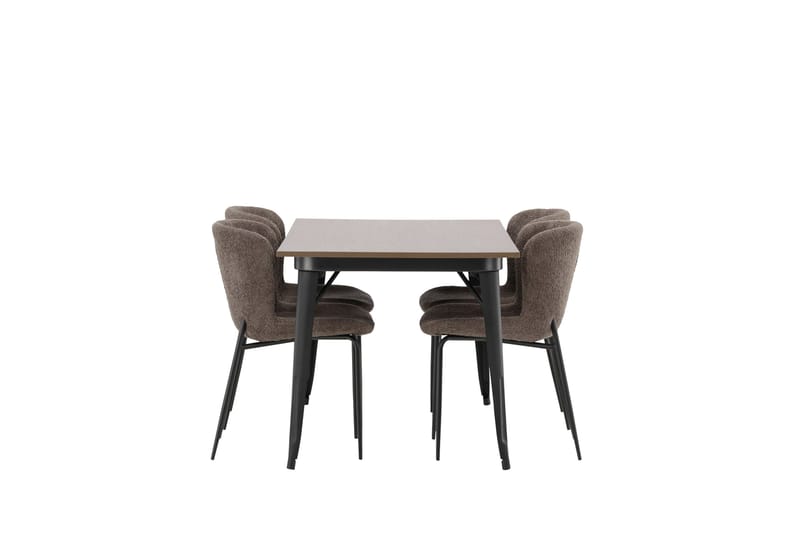 Tempe Matgrupp 140 cm Rektangulär med 4 Modesto stolar - Mörkgrå - Möbler - Matplats - Matgrupp & matbord med stolar