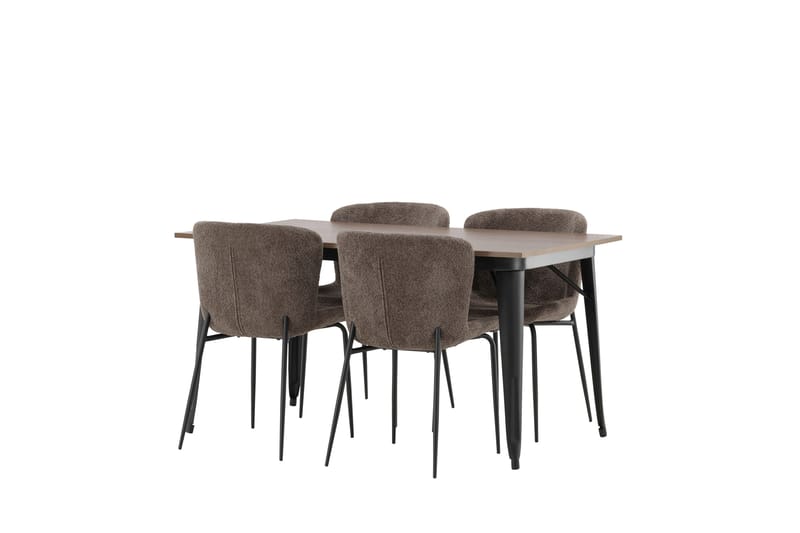 Tempe Matgrupp 140 cm Rektangulär med 4 Modesto stolar - Mörkgrå - Möbler - Matplats - Matgrupp & matbord med stolar