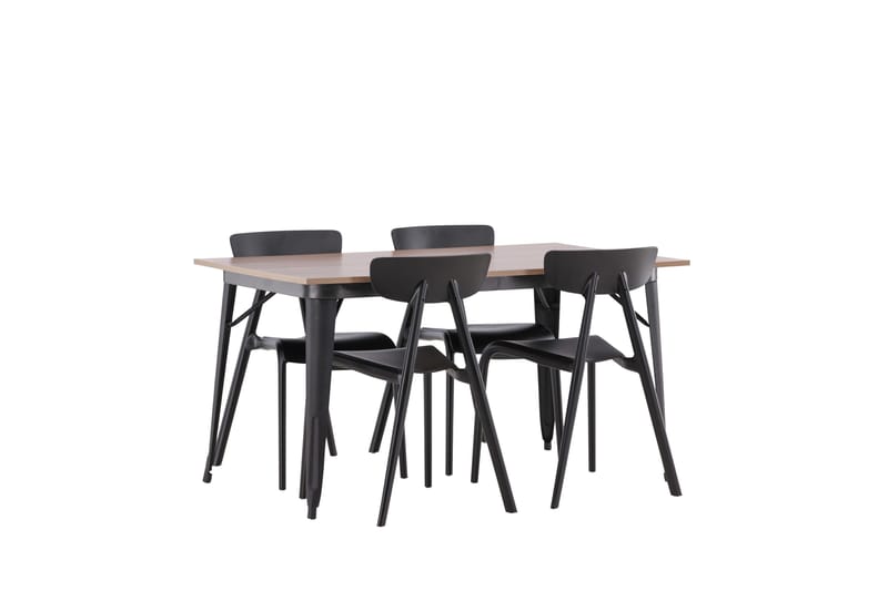 Tempe Matgrupp 140 cm Rektangulär med 4 Ursholmen stolar - Svart - Möbler - Matplats - Matgrupp & matbord med stolar