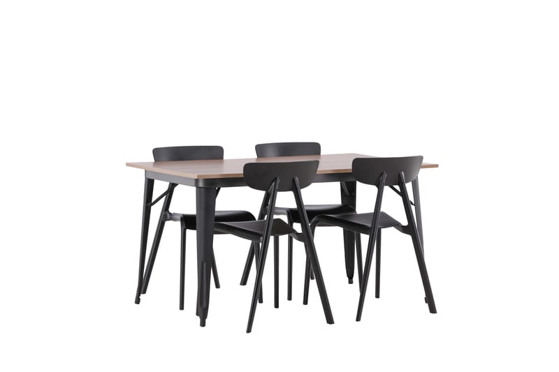 Tempe Matgrupp 140 cm Rektangulär med 4 Ursholmen stolar - Svart - Möbler - Matplats - Matgrupp & matbord med stolar
