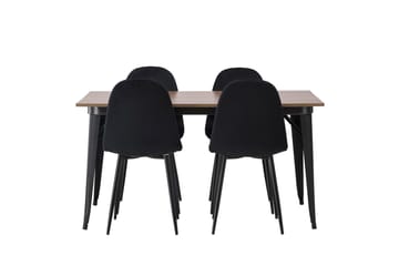 Tempe Matgrupp 140 cm Rektangulär med 4 Polar stolar