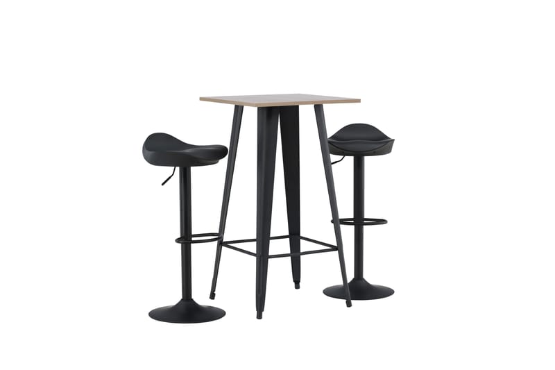 Tempe Matgrupp 60 cm Rektangulär med 2 Adesto stolar - Svart - Möbler - Matplats - Matgrupp & matbord med stolar