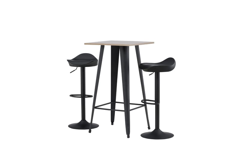 Tempe Matgrupp 60 cm Rektangulär med 2 Adesto stolar - Svart - Möbler - Matplats - Matgrupp & matbord med stolar