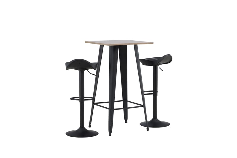 Tempe Matgrupp 60 cm Rektangulär med 2 Adesto stolar - Svart - Möbler - Matplats - Matgrupp & matbord med stolar