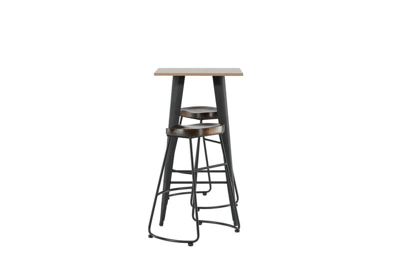 Tempe Matgrupp 60 cm Rektangulär med 2 Ozark stolar - Svart - Möbler - Matplats - Matgrupp & matbord med stolar