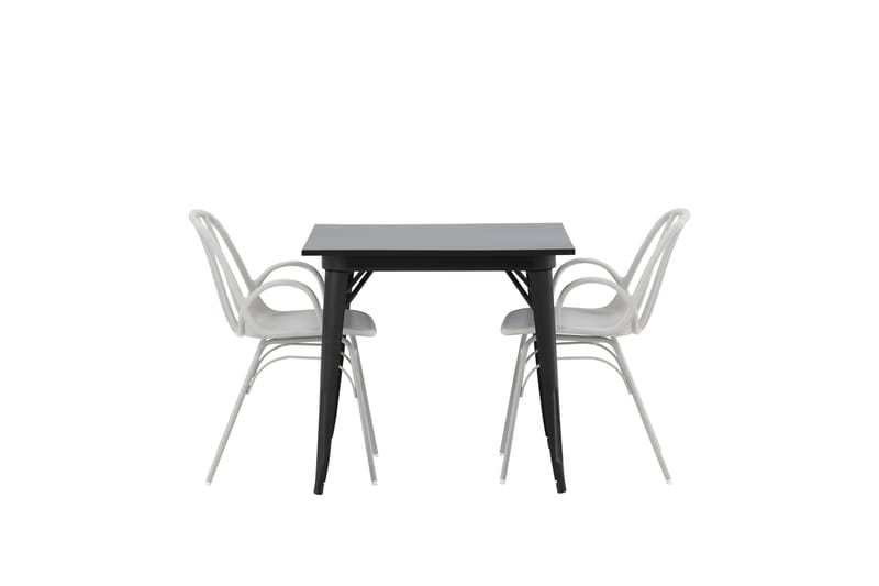Tempe Matgrupp 80 cm Rektangulär med 2 Dyrön stolar - Svart - Möbler - Matplats - Matgrupp & matbord med stolar