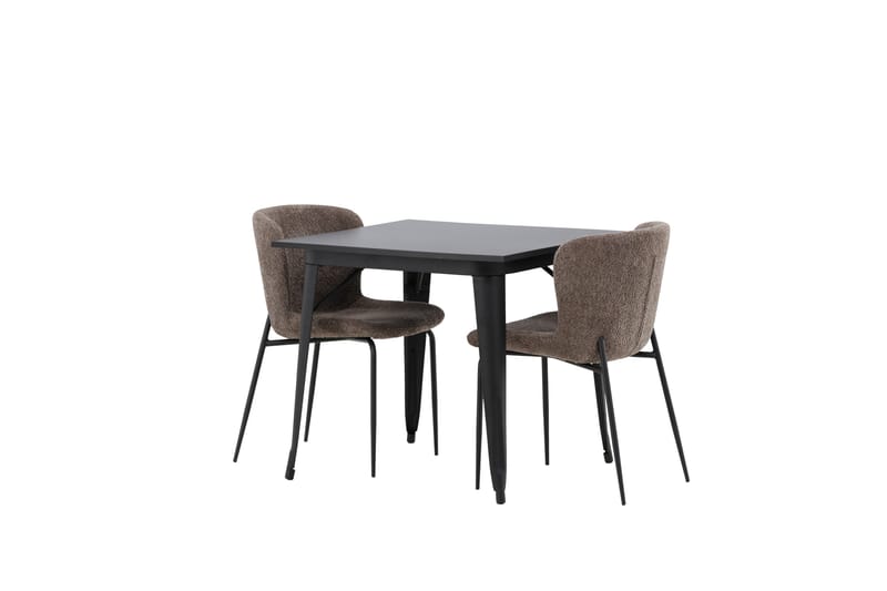 Tempe Matgrupp 80 cm Rektangulär med 2 Modesto stolar - Svart - Möbler - Matplats - Matgrupp & matbord med stolar