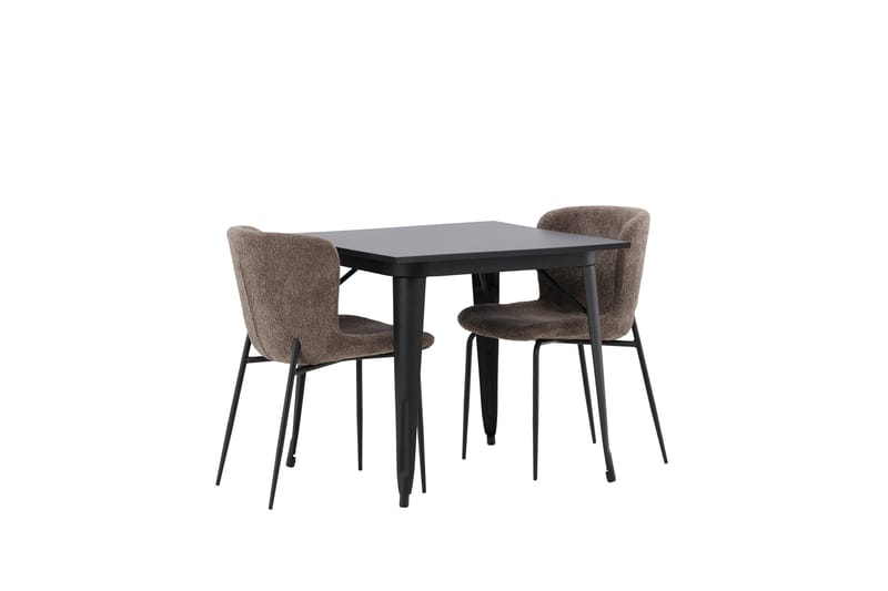 Tempe Matgrupp 80 cm Rektangulär med 2 Modesto stolar - Svart - Möbler - Matplats - Matgrupp & matbord med stolar