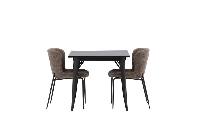 Tempe Matgrupp 80 cm Rektangulär med 2 Modesto stolar - Svart - Möbler - Matplats - Matgrupp & matbord med stolar