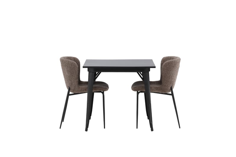 Tempe Matgrupp 80 cm Rektangulär med 2 Modesto stolar - Svart - Möbler - Matplats - Matgrupp & matbord med stolar