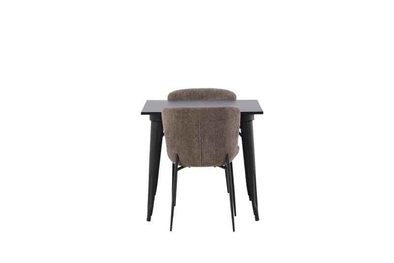 Tempe Matgrupp 80 cm Rektangulär med 2 Modesto stolar - Svart - Möbler - Matplats - Matgrupp & matbord med stolar