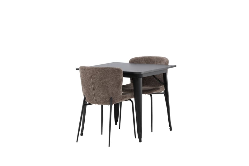 Tempe Matgrupp 80 cm Rektangulär med 2 Modesto stolar - Svart - Möbler - Matplats - Matgrupp & matbord med stolar