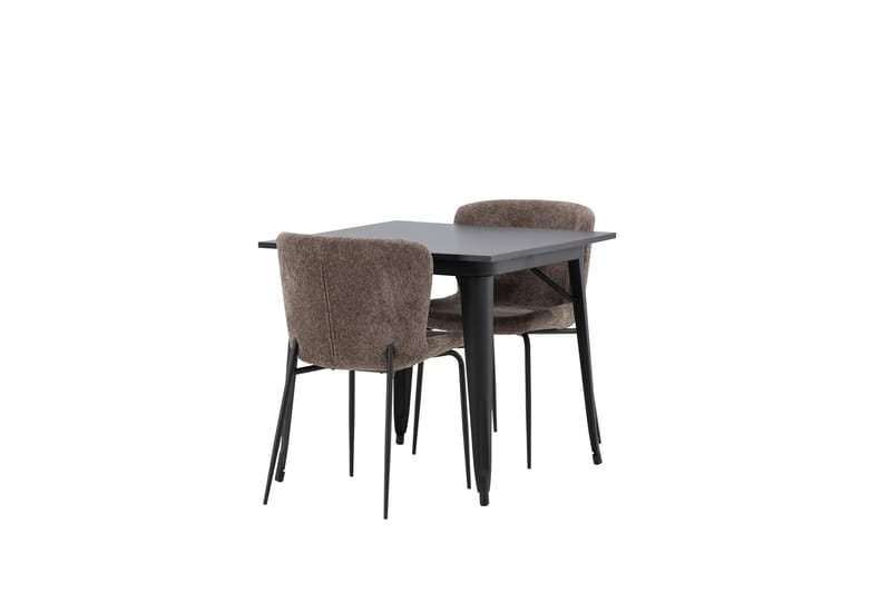 Tempe Matgrupp 80 cm Rektangulär med 2 Modesto stolar - Svart - Möbler - Matplats - Matgrupp & matbord med stolar