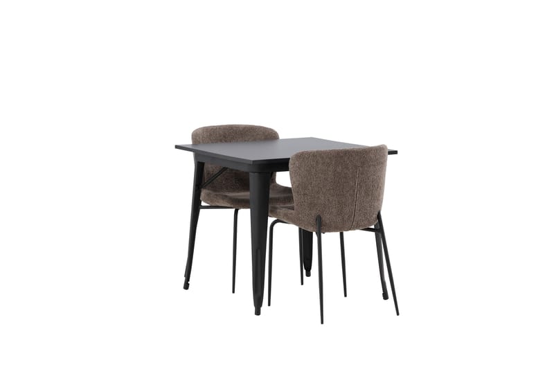 Tempe Matgrupp 80 cm Rektangulär med 2 Modesto stolar - Svart - Möbler - Matplats - Matgrupp & matbord med stolar