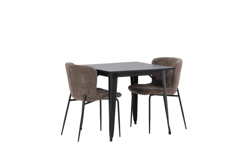 Tempe Matgrupp 80 cm Rektangulär med 2 Modesto stolar - Svart - Möbler - Matplats - Matgrupp & matbord med stolar