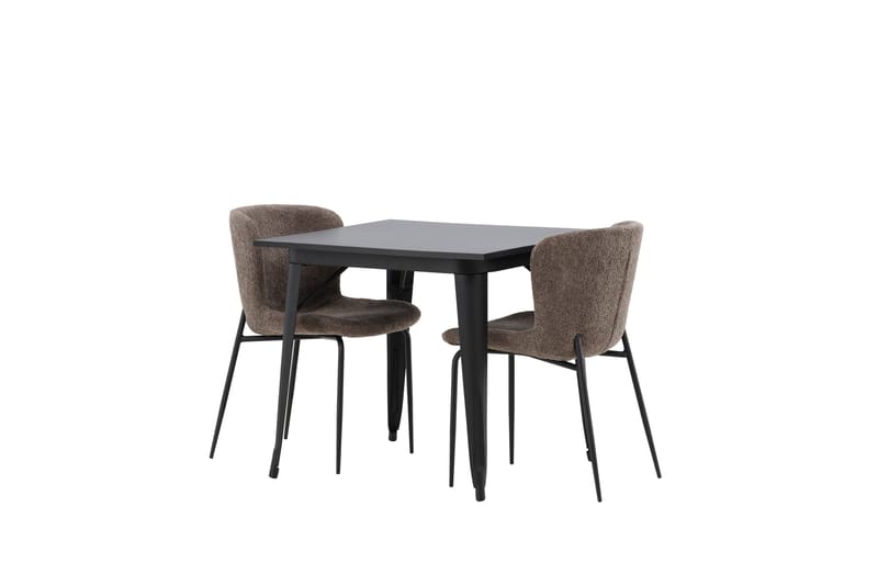 Tempe Matgrupp 80 cm Rektangulär med 2 Modesto stolar - Svart - Möbler - Matplats - Matgrupp & matbord med stolar
