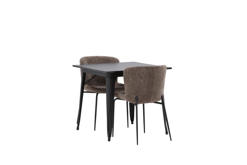 Tempe Matgrupp 80 cm Rektangulär med 2 Modesto stolar - Svart - Möbler - Matplats - Matgrupp & matbord med stolar