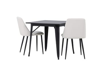 Tempe Matgrupp 80 cm Rektangulär med 2 Night stolar - Svart - Möbler - Matplats - Matgrupp & matbord med stolar