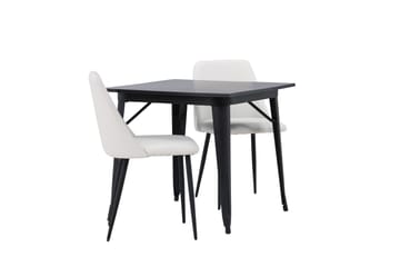 Tempe Matgrupp 80 cm Rektangulär med 2 Night stolar - Svart - Möbler - Matplats - Matgrupp & matbord med stolar