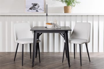 Tempe Matgrupp 80 cm Rektangulär med 2 Night stolar - Svart - Möbler - Matplats - Matgrupp & matbord med stolar