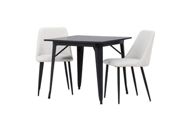 Tempe Matgrupp 80 cm Rektangulär med 2 Night stolar - Svart - Möbler - Matplats - Matgrupp & matbord med stolar