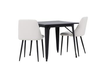 Tempe Matgrupp 80 cm Rektangulär med 2 Night stolar - Svart - Möbler - Matplats - Matgrupp & matbord med stolar