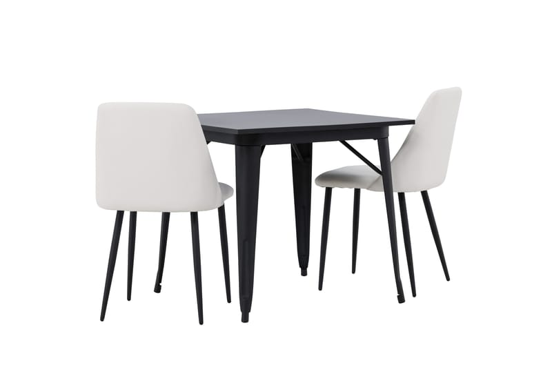 Tempe Matgrupp 80 cm Rektangulär med 2 Night stolar - Svart - Möbler - Matplats - Matgrupp & matbord med stolar