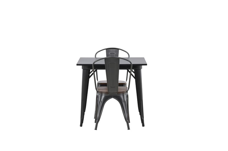 Tempe Matgrupp  80 cm Rektangulär med 2 Tempe stolar - Mörkgrå - Möbler - Matplats - Matgrupp & matbord med stolar