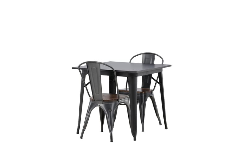 Tempe Matgrupp  80 cm Rektangulär med 2 Tempe stolar - Mörkgrå - Möbler - Matplats - Matgrupp & matbord med stolar
