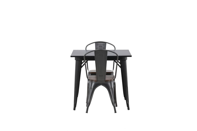 Tempe Matgrupp  80 cm Rektangulär med 2 Tempe stolar - Mörkgrå - Möbler - Matplats - Matgrupp & matbord med stolar