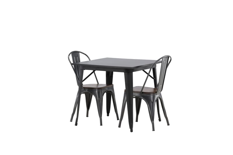 Tempe Matgrupp  80 cm Rektangulär med 2 Tempe stolar - Mörkgrå - Möbler - Matplats - Matgrupp & matbord med stolar