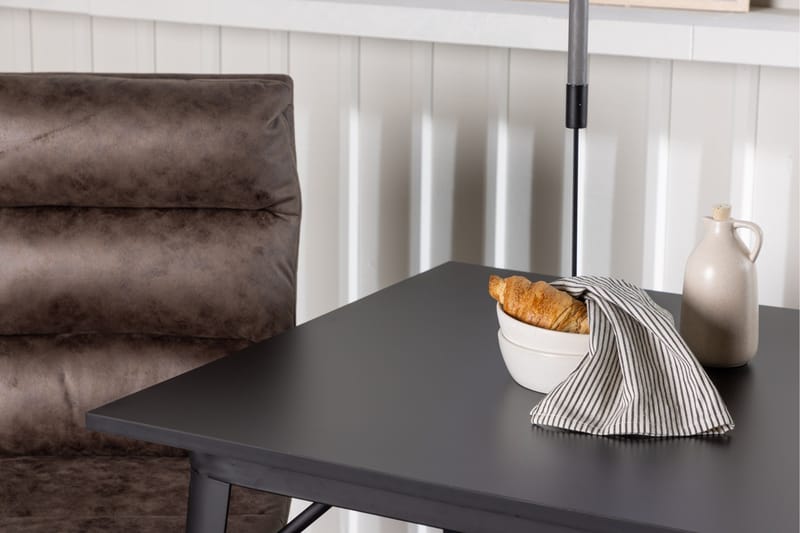 Tempe Matgrupp 80 cm Rektangulär med 2 Zizo stolar - Svart - Möbler - Matplats - Matgrupp & matbord med stolar