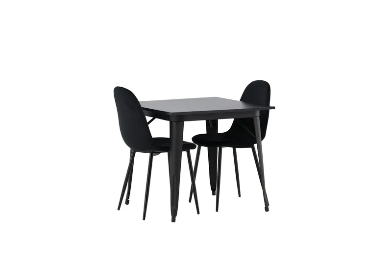 Tempe Matgrupp 80 cm Rektangulär med 2 Polar stolar - Svart - Möbler - Matplats - Matgrupp & matbord med stolar