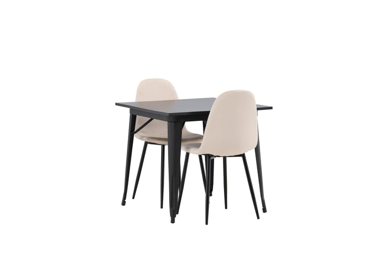 Tempe Matgrupp 80 cm Rektangulär med 2 Polar stolar - Beige - Möbler - Matplats - Matgrupp & matbord med stolar