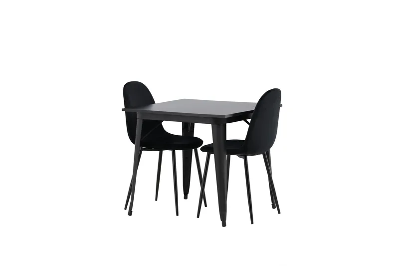 Tempe Matgrupp 80 cm Rektangulär med 2 Polar stolar - Svart - Möbler - Matplats - Matgrupp & matbord med stolar