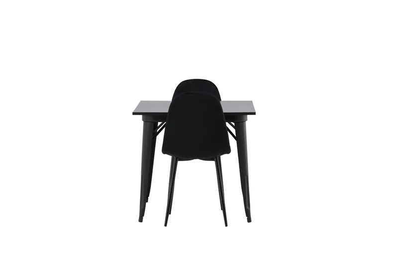 Tempe Matgrupp 80 cm Rektangulär med 2 Polar stolar - Svart - Möbler - Matplats - Matgrupp & matbord med stolar