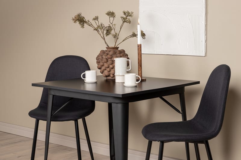 Tempe Matgrupp 80 cm Rektangulär med 2 Polar stolar - Svart - Möbler - Matplats - Matgrupp & matbord med stolar