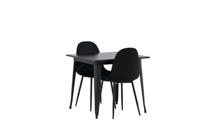 Tempe Matgrupp 80 cm Rektangulär med 2 Polar stolar - Svart - Möbler - Matplats - Matgrupp & matbord med stolar