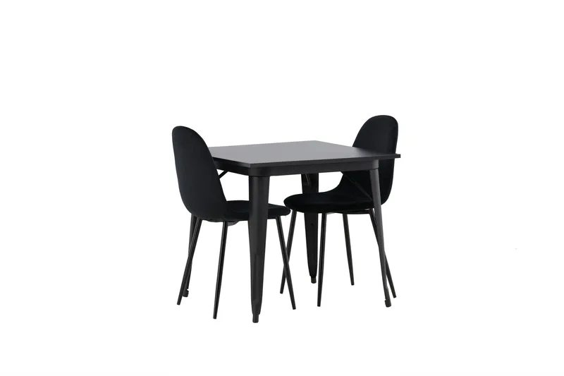 Tempe Matgrupp 80 cm Rektangulär med 2 Polar stolar - Svart - Möbler - Matplats - Matgrupp & matbord med stolar