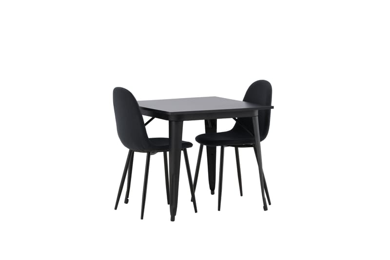 Tempe Matgrupp 80 cm Rektangulär med 2 Polar stolar - Svart - Möbler - Matplats - Matgrupp & matbord med stolar