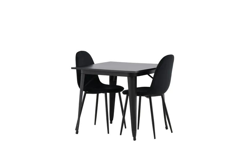 Tempe Matgrupp 80 cm Rektangulär med 2 Polar stolar - Svart - Möbler - Matplats - Matgrupp & matbord med stolar