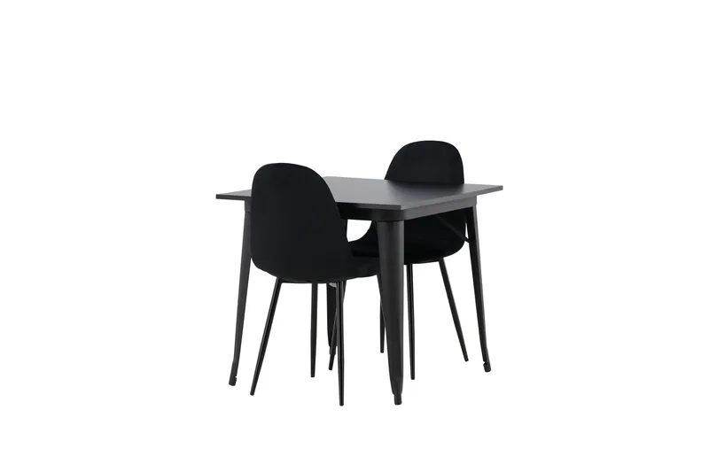 Tempe Matgrupp 80 cm Rektangulär med 2 Polar stolar - Svart - Möbler - Matplats - Matgrupp & matbord med stolar