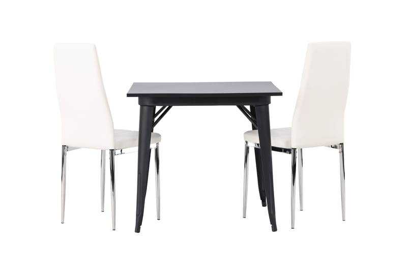 Tempe Matgrupp 80 cm Rektangulär med 2 Pastill stolar - Svart - Möbler - Matplats - Matgrupp & matbord med stolar