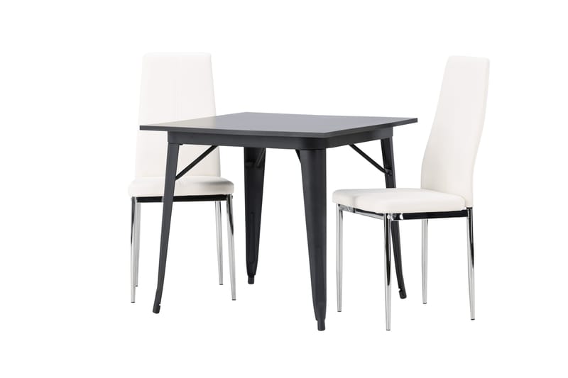 Tempe Matgrupp 80 cm Rektangulär med 2 Pastill stolar - Svart - Möbler - Matplats - Matgrupp & matbord med stolar