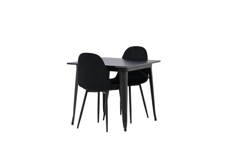 Tempe Matgrupp 80 cm Rektangulär med 2 Polar stolar - Svart - Möbler - Matplats - Matgrupp & matbord med stolar