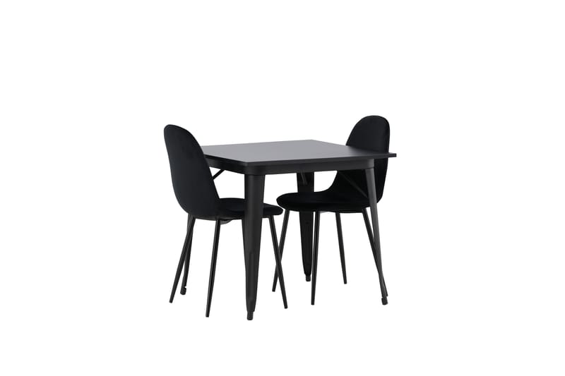 Tempe Matgrupp 80 cm Rektangulär med 2 Polar stolar - Svart - Möbler - Matplats - Matgrupp & matbord med stolar